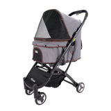 Ibiyaya® - Speedy Fold Pet Buggy, Foldable Pet Stroller, 4-Wheel Medium Buggy