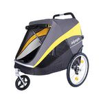 Ibiyaya®3Wheel Foldable Bike Trailer Pet Stroller for All-Terrain Jogging&Hiking