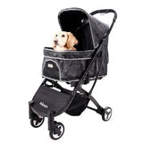 Ibiyaya® - Speedy Fold Pet Buggy, Foldable Pet Stroller, 4-Wheel Medium Buggy