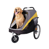 Ibiyaya®3Wheel Foldable Bike Trailer Pet Stroller for All-Terrain Jogging&Hiking