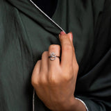 Adjustable Arabic KHA (Khā') Letter Ring - Brass, Gold /Silver Plating - Unisex