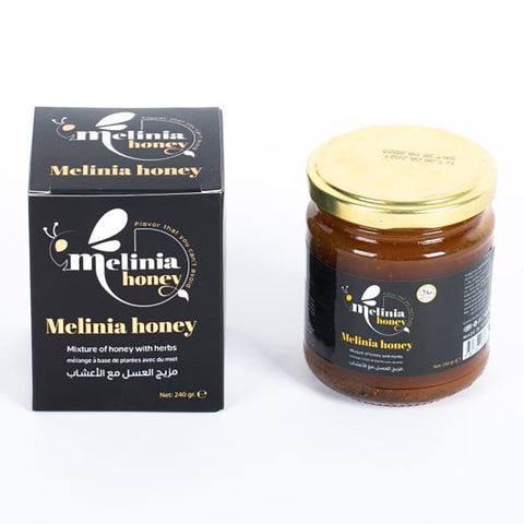 Melinia Organic Honey with Pure Herbals and Ginseng For Men - 240 g - 5.9 fl.oz.