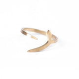 Adjustable Arabic Ra (R) Letter Ring - Brass, Gold / Silver Plating - Unisex