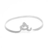 Adjustable Arabic Shīn (SH) Letter Bracelet - Brass, Gold /Silver Plating Unisex