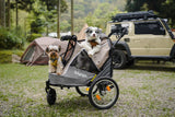 Ibiyaya® - 2.0 Foldable 3-Wheel Pet Stroller-Trailer Combo for Running & Hiking