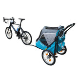 Ibiyaya® - 2.0 Foldable 3-Wheel Pet Stroller-Trailer Combo for Running & Hiking