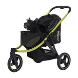 Ibiyaya® -Pet Stroller 3-Wheel All-Terrain W/ Double Breaks for Running & Hiking