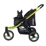 Ibiyaya® -Pet Stroller 3-Wheel All-Terrain W/ Double Breaks for Running & Hiking