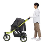 Ibiyaya® -Pet Stroller 3-Wheel All-Terrain W/ Double Breaks for Running & Hiking