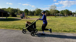 Ibiyaya® -Pet Stroller 3-Wheel All-Terrain W/ Double Breaks for Running & Hiking