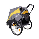 Ibiyaya®3Wheel Foldable Bike Trailer Pet Stroller for All-Terrain Jogging&Hiking