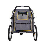 Ibiyaya®3Wheel Foldable Bike Trailer Pet Stroller for All-Terrain Jogging&Hiking