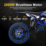 MotoTec® - 60v 2000w Pro Electric Dirt Bike (HP115E)