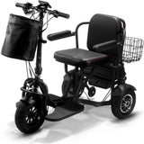 MotoTec® - Folding Mobility Electric Trike 48v 1000w Dual Motor Lithium Black