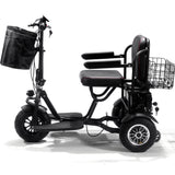 MotoTec® - Folding Mobility Electric Trike 48v 1000w Dual Motor Lithium Black