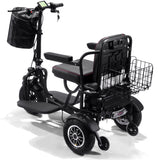 MotoTec® - Folding Mobility Electric Trike 48v 1000w Dual Motor Lithium Black
