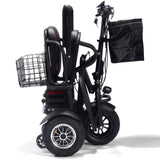 MotoTec® - Folding Mobility Electric Trike 48v 1000w Dual Motor Lithium Black