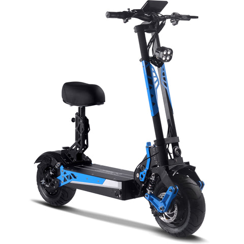MotoTec® - Switchblade 60v 4000w Lithium Electric Scooter Blue