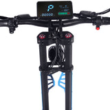 MotoTec® - Switchblade 60v 4000w Lithium Electric Scooter Blue