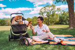 Ibiyaya® -Pet Stroller 3-Wheel All-Terrain W/ Double Breaks for Running & Hiking