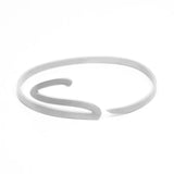 Adjustable Arabic Kāf (K or C) Letter Bracelet-Brass, Gold/Silver Plating Unisex