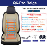 3 In1 Car Seat Cover With 10 Hidden Fan Cooling Heating Massage Or