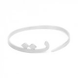Adjustable Arabic Ta (T) Letter Bracelet - Brass, Gold / Silver Plating - Unisex