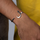 Adjustable Arabic Lam (L) Letter Bracelet - Brass, Gold / Silver Plating -Unisex