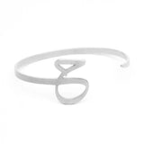 Adjustable Arabic Ha (Ḥā') Letter Bracelet - Brass, Gold / Silver Plating Unisex