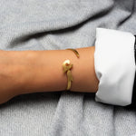 Adjustable Arabic Alif (A) Letter Bracelet - Brass, Gold / Silver Plating Unisex