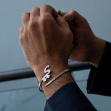 Adjustable Arabic Ya (Y) Letter Bracelet - Brass, Gold / Silver Plating - Unisex