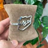 Adjustable Arabic Lettering Freedom W/ Syria Map Bracelet - Brass Plating Unisex