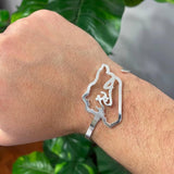 Adjustable Arabic Lettering Freedom W/ Syria Map Bracelet - Brass Plating Unisex