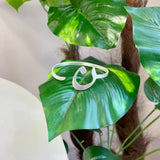 Adjustable Arabic Nun (N) Letter Bracelet - Brass, Gold / Silver Plating -Unisex