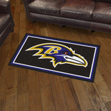 Fanmats® - NFL Baltimore Ravens Ultra Plush Area Rug with Raven Logo