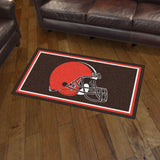 Fanmats® - NFL Cleveland Browns Ultra Plush Area Rug with Browns Helmet Logo