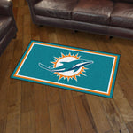 Fanmats® - NFL Miami Dolphins Ultra Plush Area Rug with Dolphin Logo