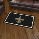 Fanmats® - NFL New Orleans Saints Ultra Plush Area Rug with Fluer-De-Lis Logo