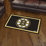 Fanmats® - NHL Boston Bruins 3'x5' Ultra Plush Area Rug with Spoked-B Logo