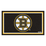 Fanmats® - NHL Boston Bruins 3'x5' Ultra Plush Area Rug with Spoked-B Logo