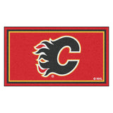 Fanmats® - NHL Calgary Flames 3'x5' Ultra Plush Area Rug with Flaming C Logo