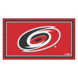 Fanmats - NHL Carolina Hurricanes 3'x5' Ultra Plush Rug w/ Eye of Hurricane Logo