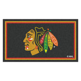 Fanmats® - NHL Chicago Blackhawks 3'x5' Ultra Plush Rug w/ Native American Logo