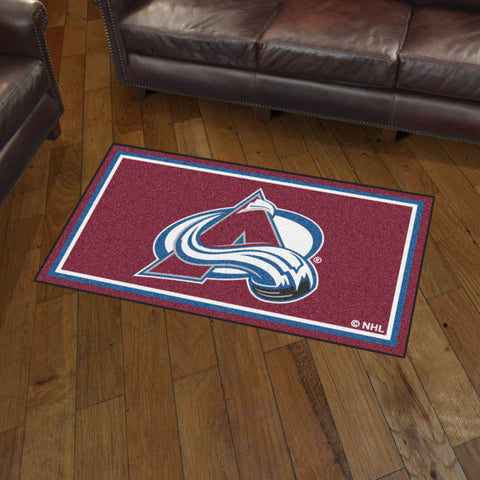 Fanmats - NHL Colorado Avalanche 3'x5' Ultra Plush Area Rug with Mountain A Logo