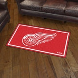 Fanmats® - NHL Detroit Red Wings 3'x5' Ultra Plush Area Rug w/ Winged Wheel Logo