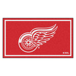 Fanmats® - NHL Detroit Red Wings 3'x5' Ultra Plush Area Rug w/ Winged Wheel Logo