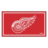 Fanmats® - NHL Detroit Red Wings 3'x5' Ultra Plush Area Rug w/ Winged Wheel Logo