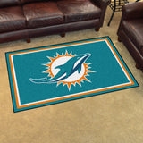 Fanmats® - NFL Miami Dolphins Ultra Plush Area Rug with Dolphin Logo