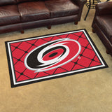 Fanmats® - NHL Carolina Hurricanes Ultra Plush Area Rug w/ Eye of Hurricane Logo