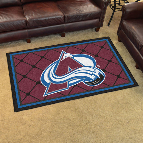 Fanmats® - NHL Colorado Avalanche Ultra Plush Area Rug with Mountain A Logo